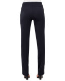Francoise Cropped Straight-Leg Pants, Navy