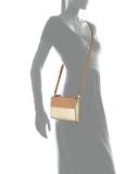 Perry Colorblock Wallet Crossbody Bag, Bark/Gold