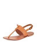 Bastia Leather Thong Sandal, Natural