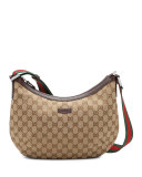 Original GG Dipped Canvas Messenger Bag with Signature Web Strap, Brown