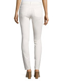 Prima Mid-Rise Cigarette Jeans, Powder White