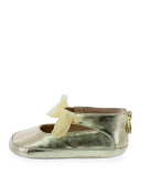 Baby Nantucket Faux-Leather Mary Jane, Gold, Infant