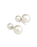 Double South Sea Pearl Stud Earrings