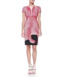 Thilo Westermann Short-Sleeve Petal-Print Dress, Orchid