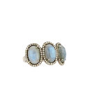 Labradorite Oval Trio Ring, Size 7.5