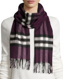 Giant-Check Cashmere Scarf