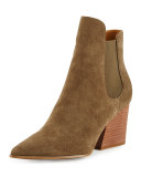 Finley Pointed-Toe Chelsea Boot, Fatigue Green