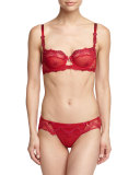 Love Fantasme Lace Demi Bra, Red