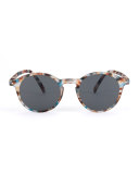 Shape #D Round Sunglasses, Blue Tortoise