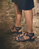 Skippity Denim Strappy Sandal, Navy