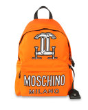 Logo-Print Tech-Fabric Backpack, Orange