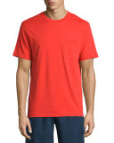 Solid Short-Sleeve Pocket T-Shirt, Red