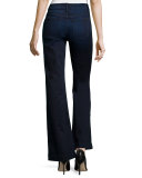 Flare-Leg Two-Tone Jeans