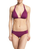 Island Goddess Halter Bikini Swim Top, Cranberry