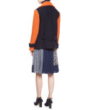 Kenzly Colorblock Textured Coat