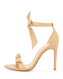 Bow-Tie Leather d'Orsay Sandal, Nude