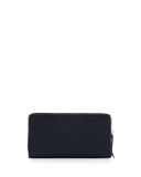 Metallic Edge Zip-Around Wallet, Royal Blue