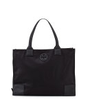 Ella Packable Nylon Tote Bag, Black