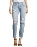 The Fling Distressed Denim Jeans, Indigo