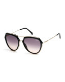 Large Aviator Sunglasses, Black