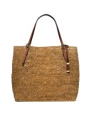 Santorini Large Raffia Tote Bag, Luggage