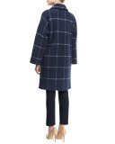 Slim-Leg Stretch-Wool Ankle Pants, Midnight