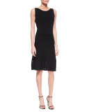 Sleeveless Fit & Flare Pointelle Dress