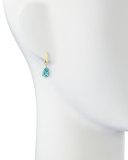 Wrapped Turquoise Earring Charms with Diamonds