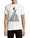 Rabbit Skull Crewneck T-Shirt, White