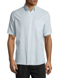 Micro-Stripe Organic Cotton Oxford Shirt