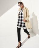 Sleeveless Gingham Layered Shirt