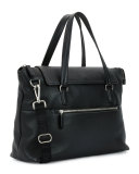 Baires Leather 24-Hour Bag, Black