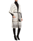 Cable-Knit Turtleneck Sweater, Caviar