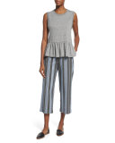 The Easy Cropped Pants, Playa Stripe