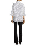 Animal Spot Mid-Length Cardigan, White 