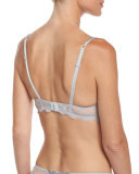 Douceur Fougere Lace Demi Bra, Silver