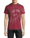 Wild Spirit Distressed Graphic T-Shirt, Red