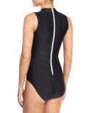 UPF 50 Sleeveless One-Piece Swimsuit
