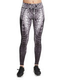 Stardust Printed Sport Leggings with Mesh Inserts