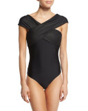 Socialite Saga Wrap-Front One-Piece Swimsuit