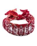 Harrison Bandana Choker Necklace, Red