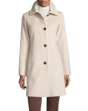 Classic Wool Peacoat, White
