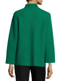 Wool Ottoman Easy Jacket, Emerald