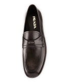Leather Slip-On Loafer, Charcoal Gray