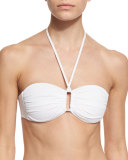 Gathered Halter Swim Top