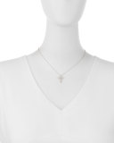 Provence Tiny Diamond Cross Pendant Necklace