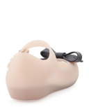 Mini Ultragirl Bow Jelly Flats, Pink/Black  