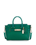 Swagger 27 Leather Satchel Bag, Forrest