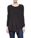 Long-Sleeve 12-Gauge Cashmere Pullover