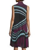Sleeveless Daffodil Trompe l'Oeil Dress, Daffodil Burgundy